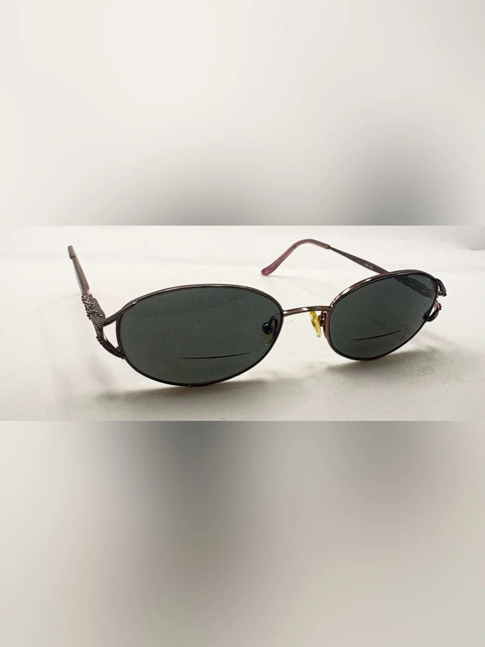 Adensco Purple Bronze Oval Metal Sunglasses Frames Only